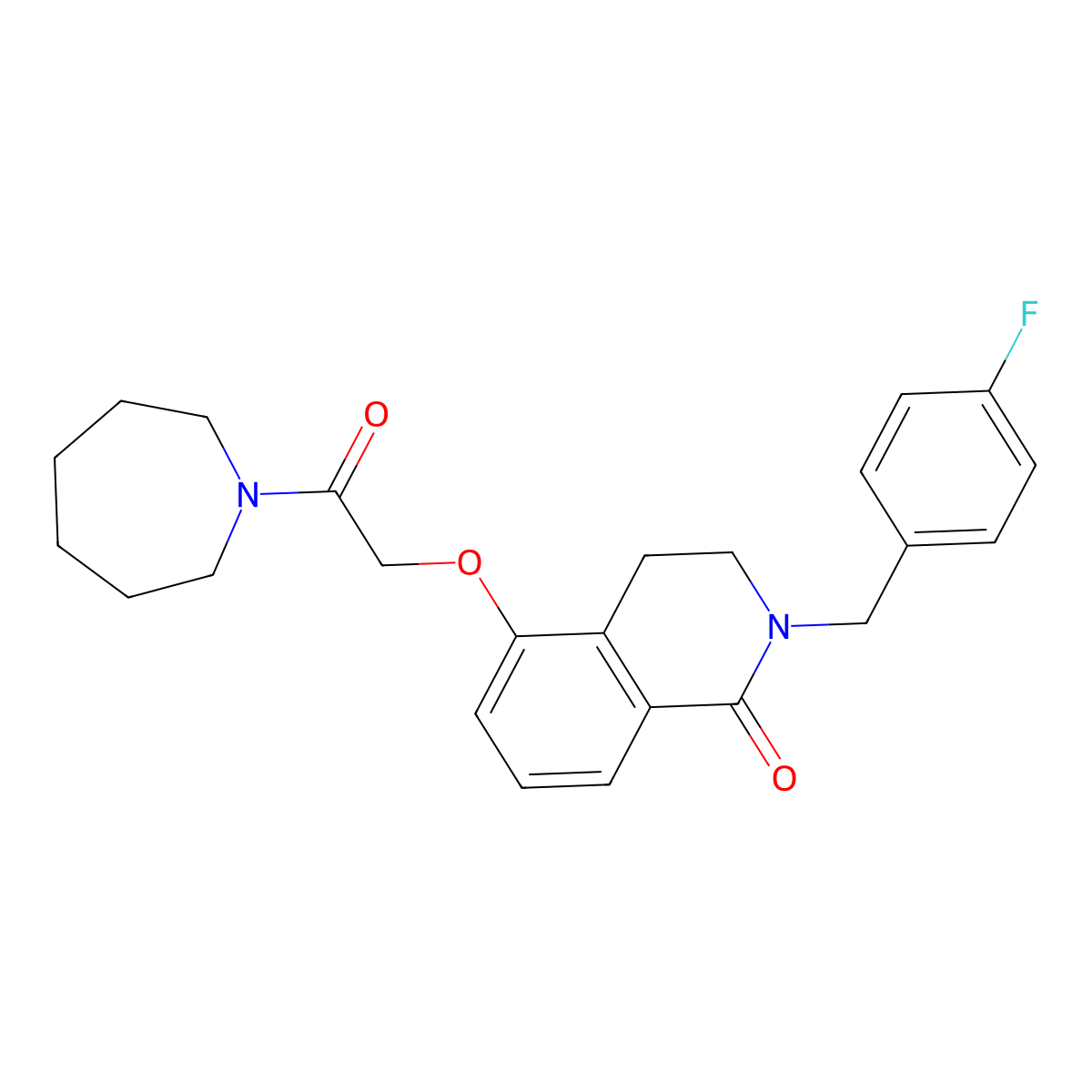 5-[2-(Azepan-1-yl)-2-oxoethoxy]-2-[(4-fluorophenyl)methyl]-3,4-dihydroisoquinolin-1-one molecular structure, CAS 850905-84-9