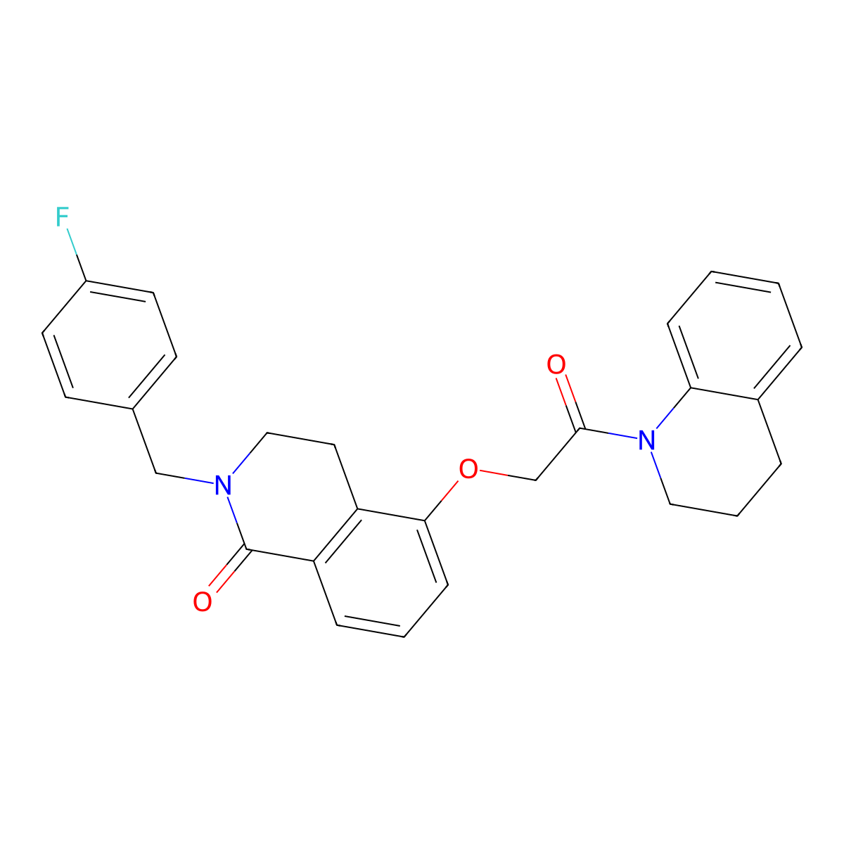 5-(2-(3,4-dihydroquinolin-1(2H)-yl)-2-oxoethoxy)-2-(4-fluorobenzyl)-3,4-dihydroisoquinolin-1(2H)-one molecular structure, CAS 850905-90-7