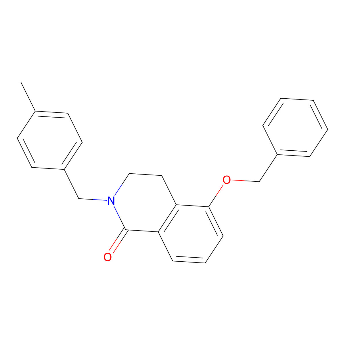 5-(benzyloxy)-2-(4-methylbenzyl)-3,4-dihydroisoquinolin-1(2H)-one molecular structure, CAS 850906-12-6