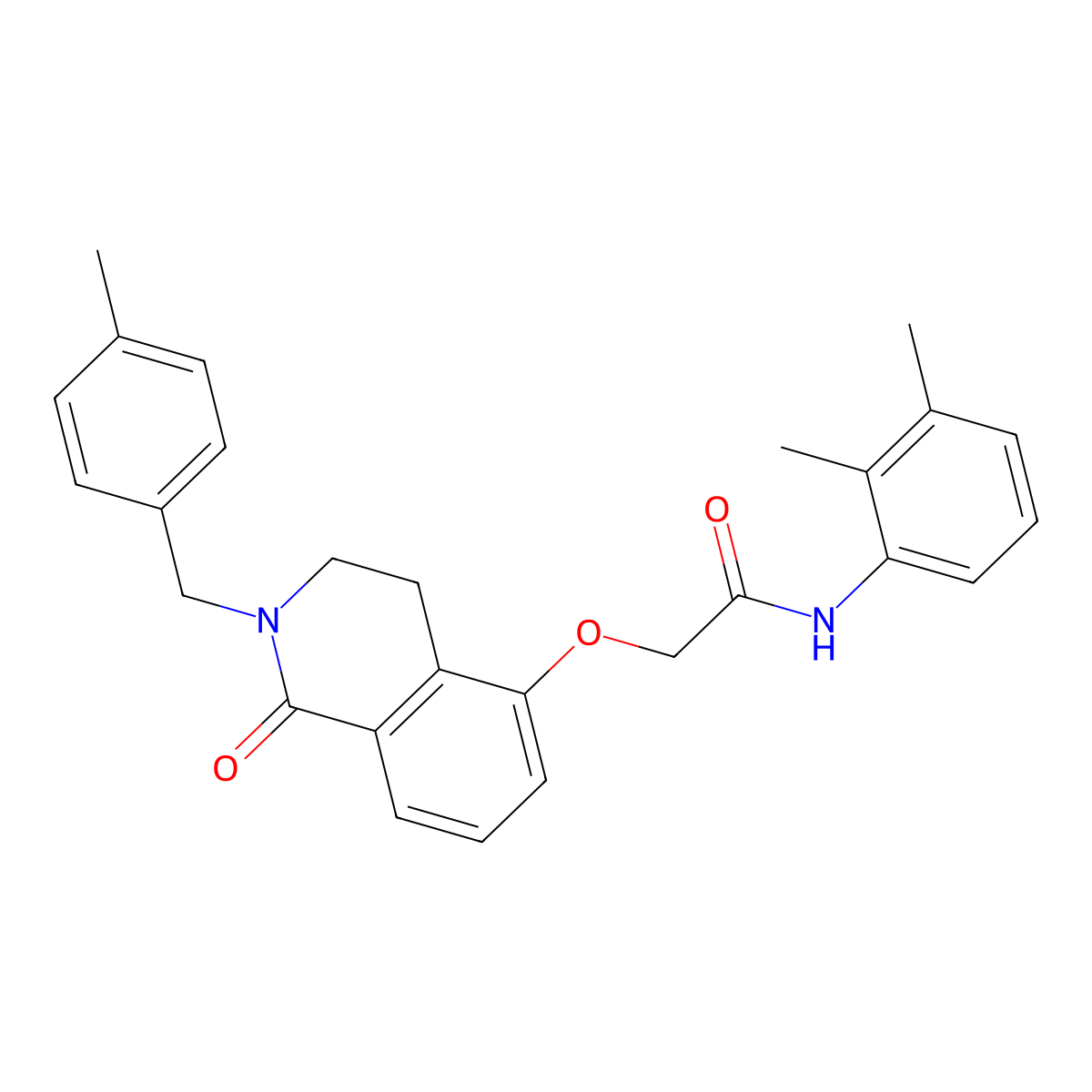 N-(2,3-dimethylphenyl)-2-[[2-[(4-methylphenyl)methyl]-1-oxo-3,4-dihydroisoquinolin-5-yl]oxy]acetamide molecular structure, CAS 850906-31-9