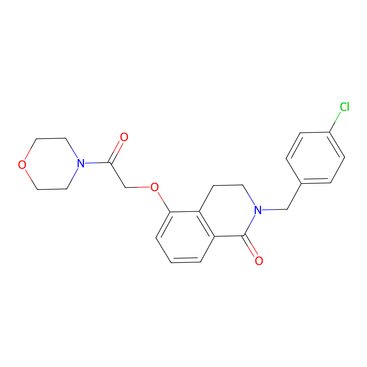 2-(4-chlorobenzyl)-5-(2-morpholino-2-oxoethoxy)-3,4-dihydroisoquinolin-1(2H)-one molecular structure, CAS 850906-56-8