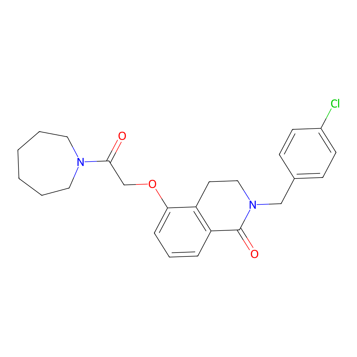 5-(2-(azepan-1-yl)-2-oxoethoxy)-2-(4-chlorobenzyl)-3,4-dihydroisoquinolin-1(2H)-one molecular structure, CAS 850906-57-9