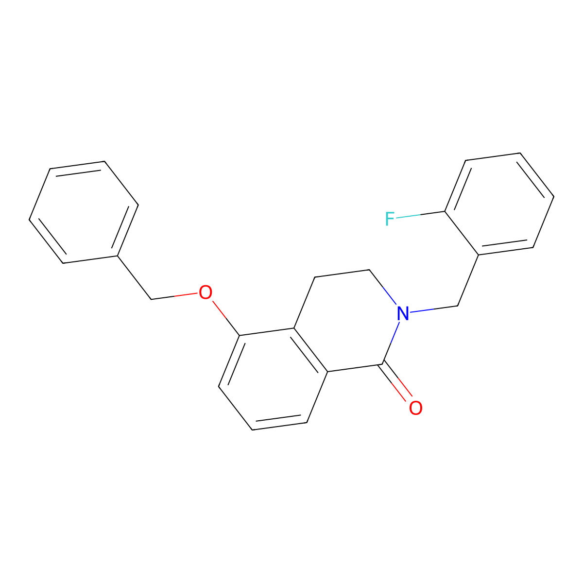 5-(benzyloxy)-2-(2-fluorobenzyl)-3,4-dihydroisoquinolin-1(2H)-one molecular structure, CAS 850906-88-6