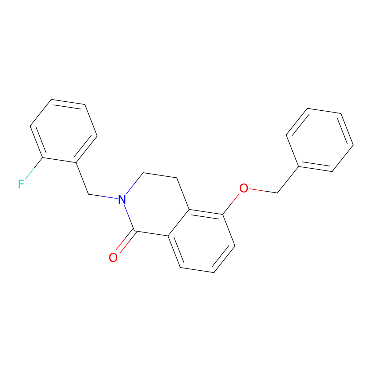 5-(benzyloxy)-2-(2-fluorobenzyl)-3,4-dihydroisoquinolin-1(2H)-one molecular structure, CAS 850906-88-6