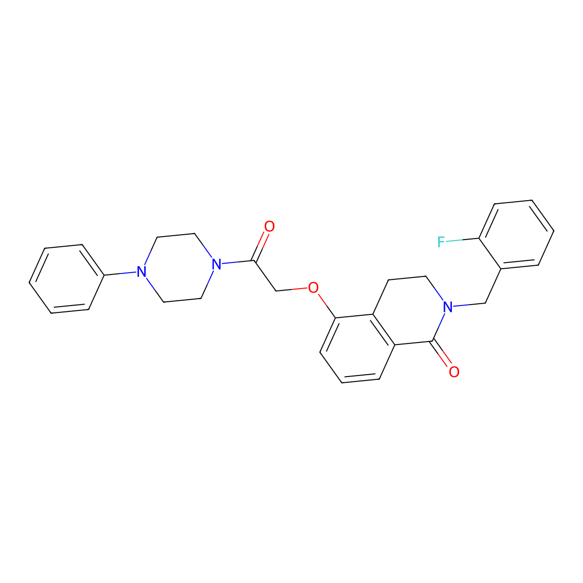 2-[(2-Fluorophenyl)methyl]-5-[2-oxo-2-(4-phenylpiperazin-1-yl)ethoxy]-3,4-dihydroisoquinolin-1-one molecular structure, CAS 850906-98-8
