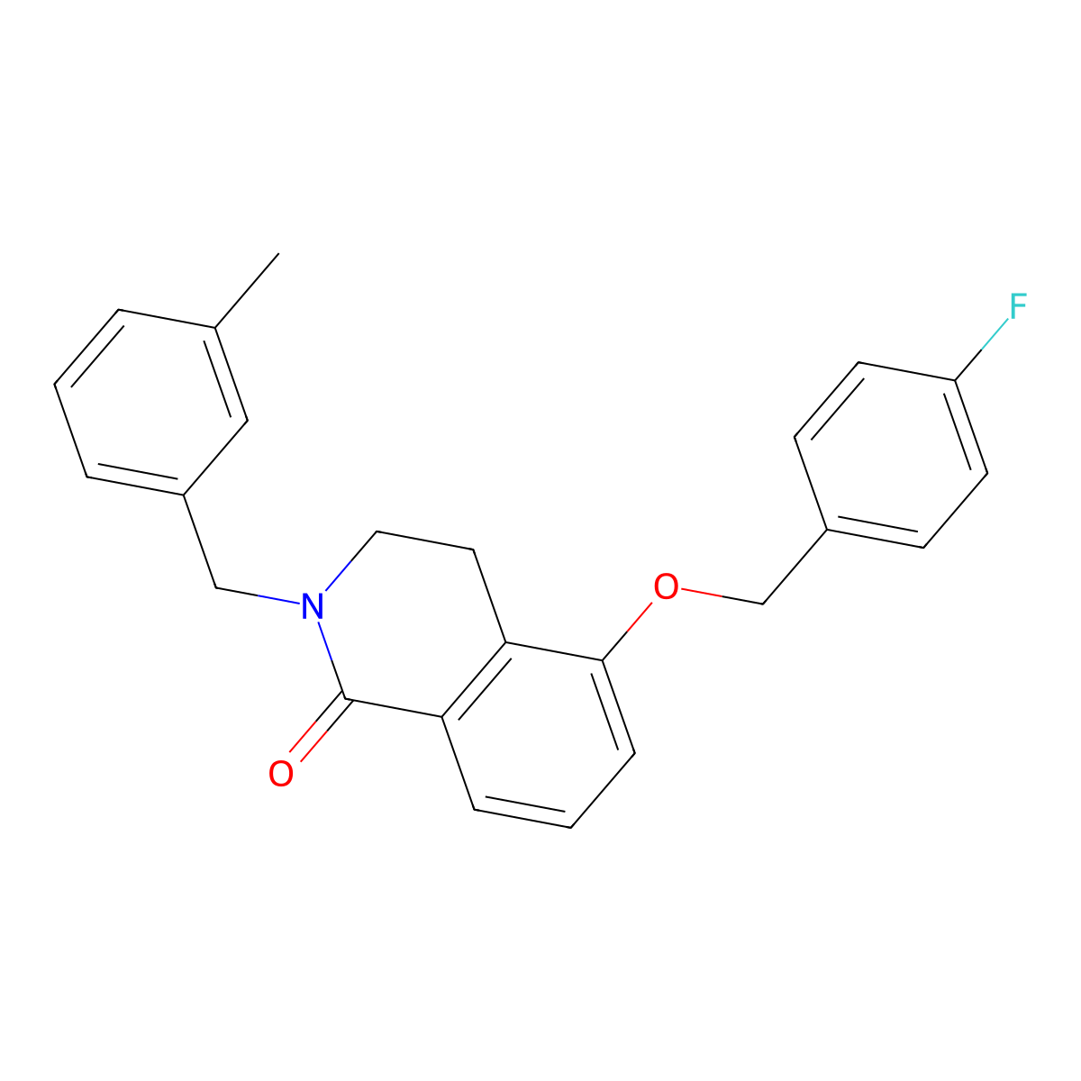 5-((4-fluorobenzyl)oxy)-2-(3-methylbenzyl)-3,4-dihydroisoquinolin-1(2H)-one molecular structure, CAS 850907-29-8