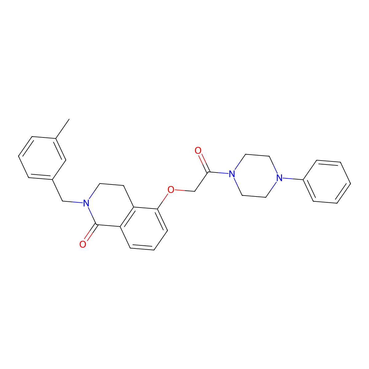 2-[(3-Methylphenyl)methyl]-5-[2-oxo-2-(4-phenylpiperazin-1-yl)ethoxy]-3,4-dihydroisoquinolin-1-one molecular structure, CAS 850907-40-3