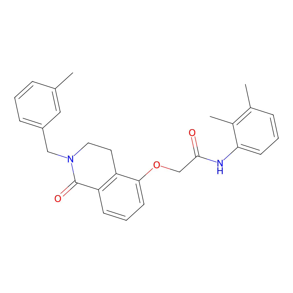 N-(2,3-dimethylphenyl)-2-[[2-[(3-methylphenyl)methyl]-1-oxo-3,4-dihydroisoquinolin-5-yl]oxy]acetamide molecular structure, CAS 850907-52-7
