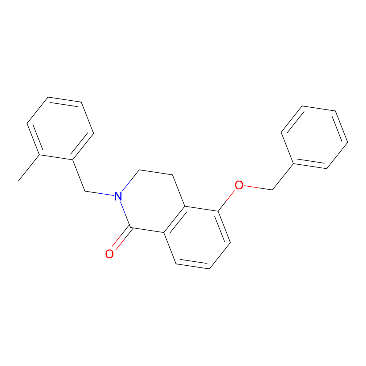 5-(benzyloxy)-2-(2-methylbenzyl)-3,4-dihydroisoquinolin-1(2H)-one molecular structure, CAS 850907-69-6