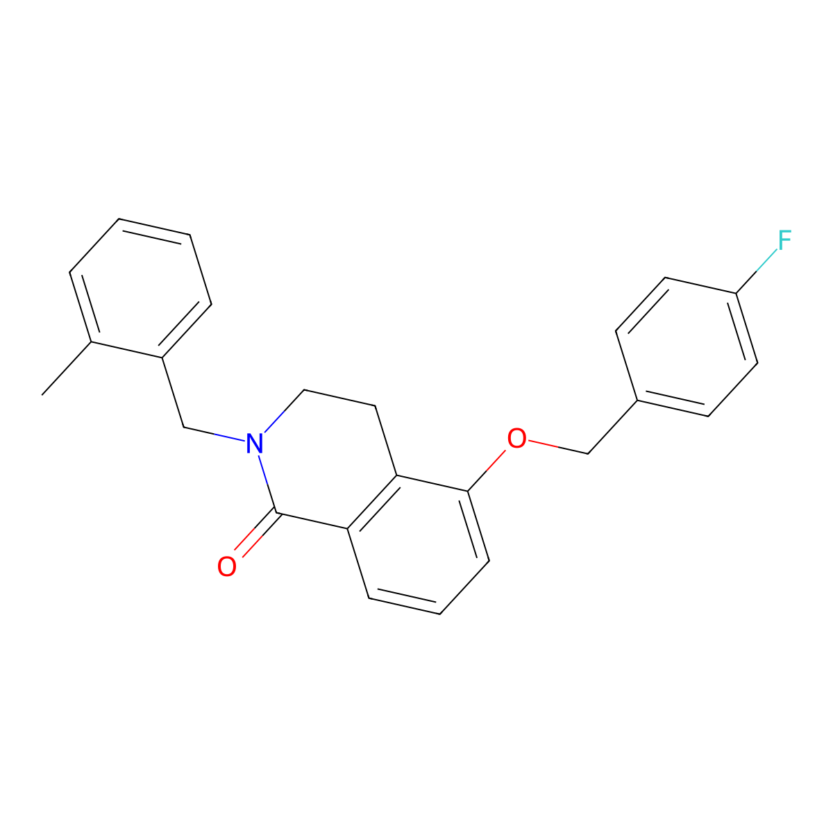 5-((4-fluorobenzyl)oxy)-2-(2-methylbenzyl)-3,4-dihydroisoquinolin-1(2H)-one molecular structure, CAS 850907-70-9