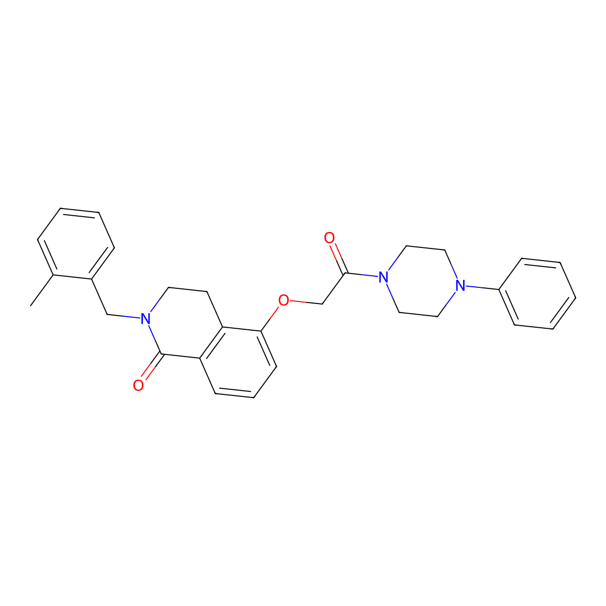 2-[(2-Methylphenyl)methyl]-5-[2-oxo-2-(4-phenylpiperazin-1-yl)ethoxy]-3,4-dihydroisoquinolin-1-one molecular structure, CAS 850907-80-1