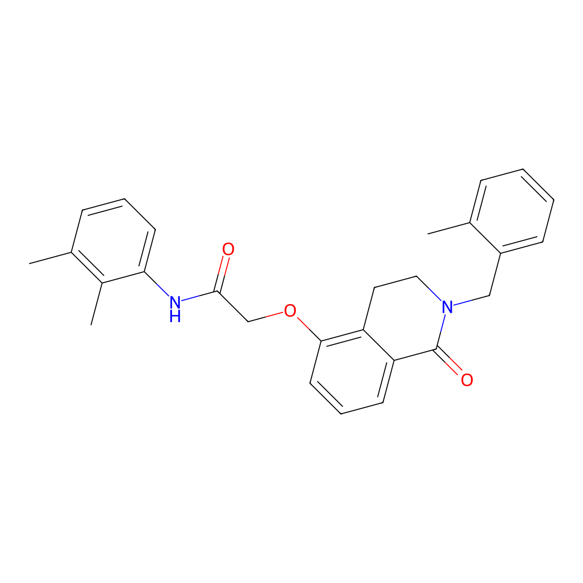 N-(2,3-dimethylphenyl)-2-((2-(2-methylbenzyl)-1-oxo-1,2,3,4-tetrahydroisoquinolin-5-yl)oxy)acetamide molecular structure, CAS 850908-70-2