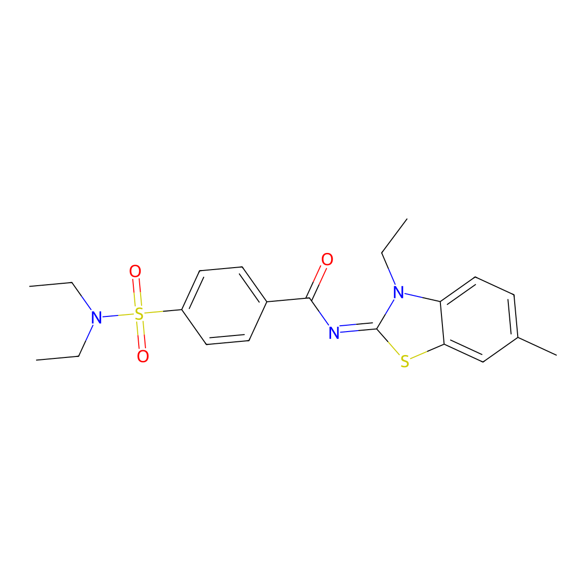 (Z)-4-(N,N-diethylsulfamoyl)-N-(3-ethyl-6-methylbenzo[d]thiazol-2(3H)-ylidene)benzamide molecular structure, CAS 850908-97-3