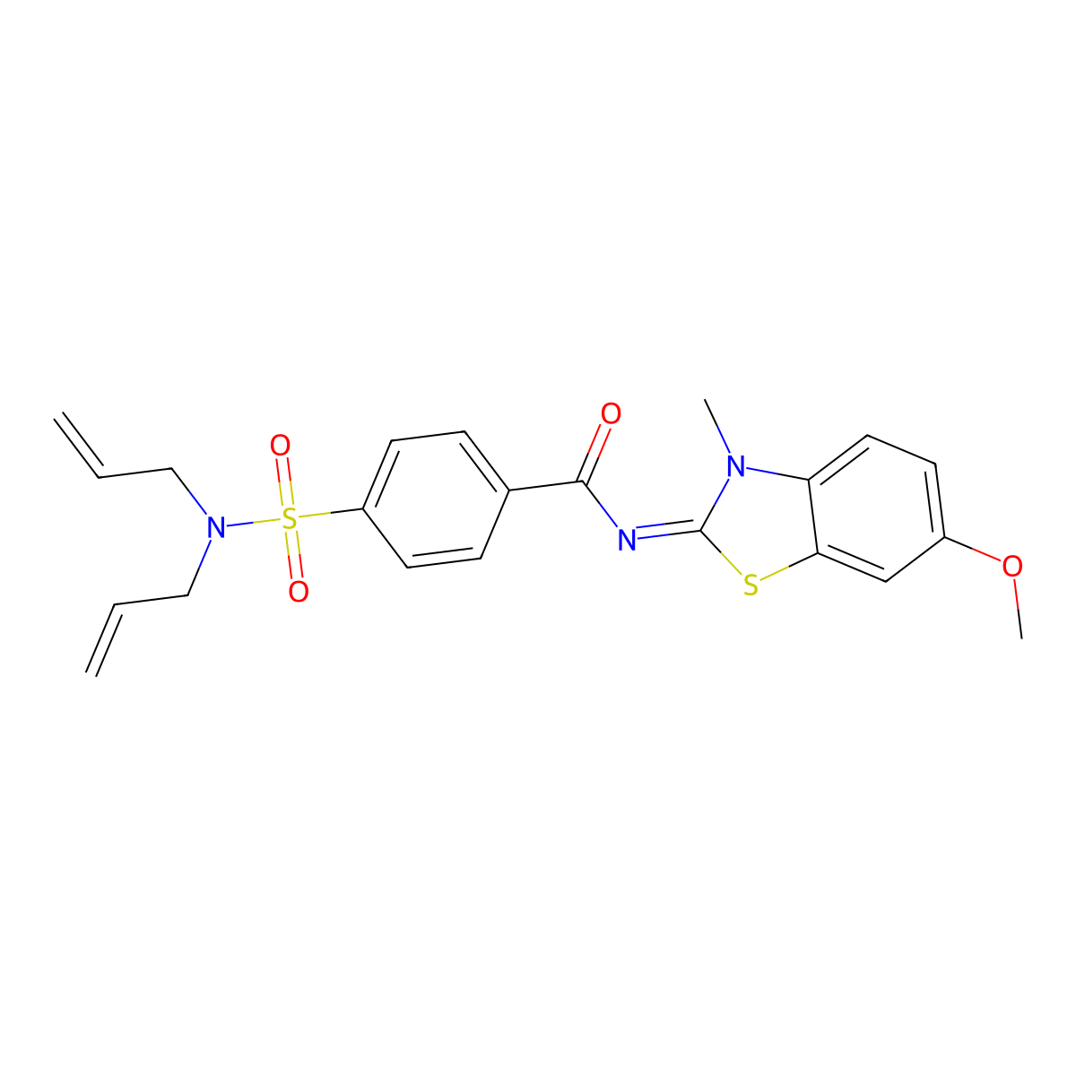 (E)-4-(N,N-diallylsulfamoyl)-N-(6-methoxy-3-methylbenzo[d]thiazol-2(3H)-ylidene)benzamide molecular structure, CAS 850909-52-3