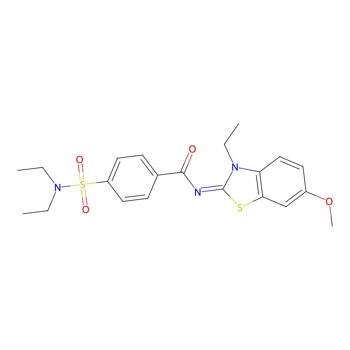 4-(diethylsulfamoyl)-N-(3-ethyl-6-methoxy-1,3-benzothiazol-2-ylidene)benzamide molecular structure, CAS 850909-62-5