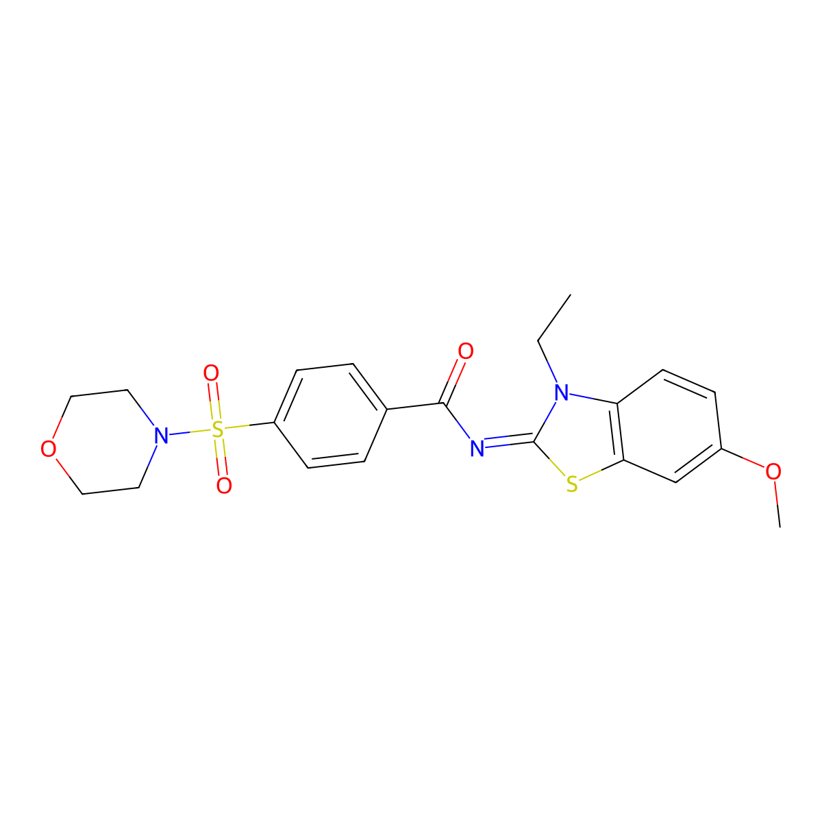 (Z)-N-(3-ethyl-6-methoxybenzo[d]thiazol-2(3H)-ylidene)-4-(morpholinosulfonyl)benzamide molecular structure, CAS 850909-64-7