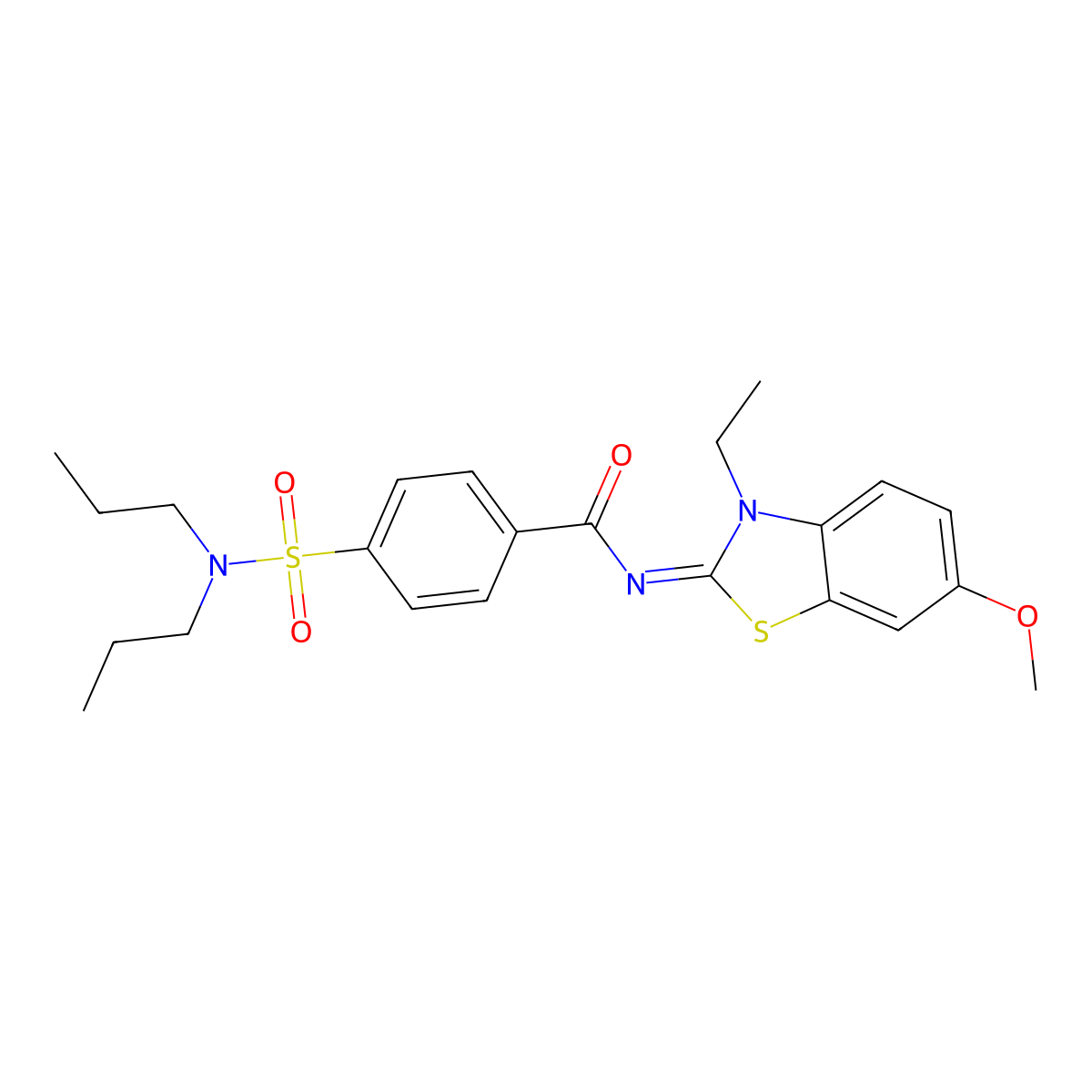 (Z)-4-(N,N-dipropylsulfamoyl)-N-(3-ethyl-6-methoxybenzo[d]thiazol-2(3H)-ylidene)benzamide molecular structure, CAS 850909-67-0
