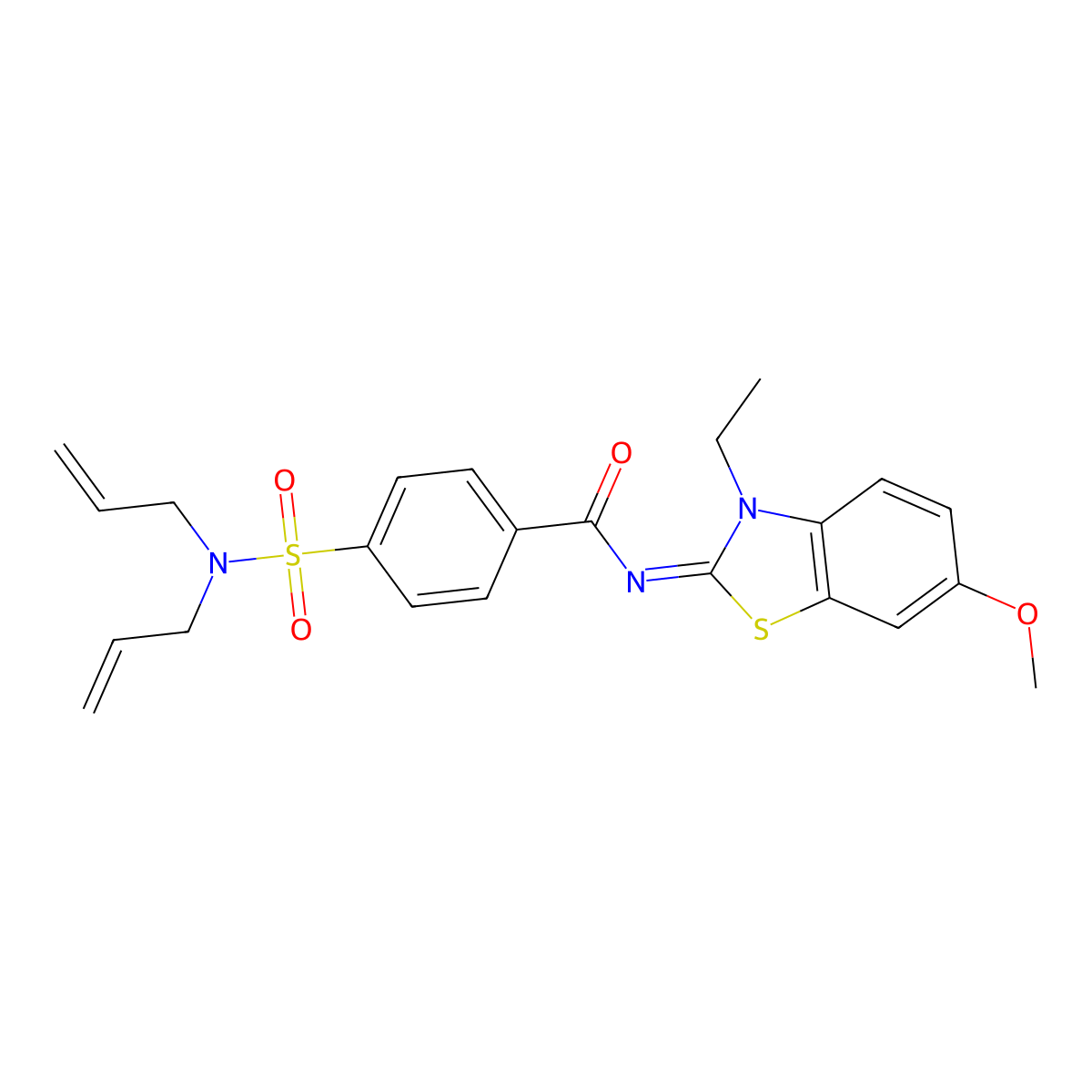 (Z)-4-(N,N-diallylsulfamoyl)-N-(3-ethyl-6-methoxybenzo[d]thiazol-2(3H)-ylidene)benzamide molecular structure, CAS 850909-72-7