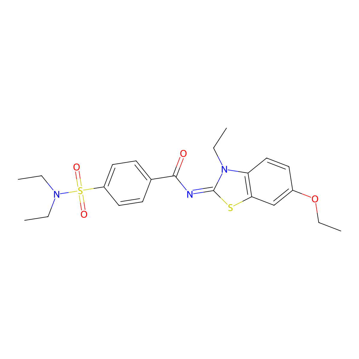 4-(diethylsulfamoyl)-N-(6-ethoxy-3-ethyl-1,3-benzothiazol-2-ylidene)benzamide molecular structure, CAS 850909-85-2