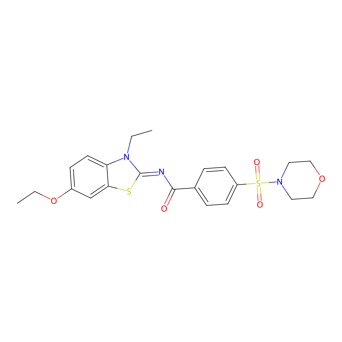 (Z)-N-(6-ethoxy-3-ethylbenzo[d]thiazol-2(3H)-ylidene)-4-(morpholinosulfonyl)benzamide molecular structure, CAS 850909-87-4