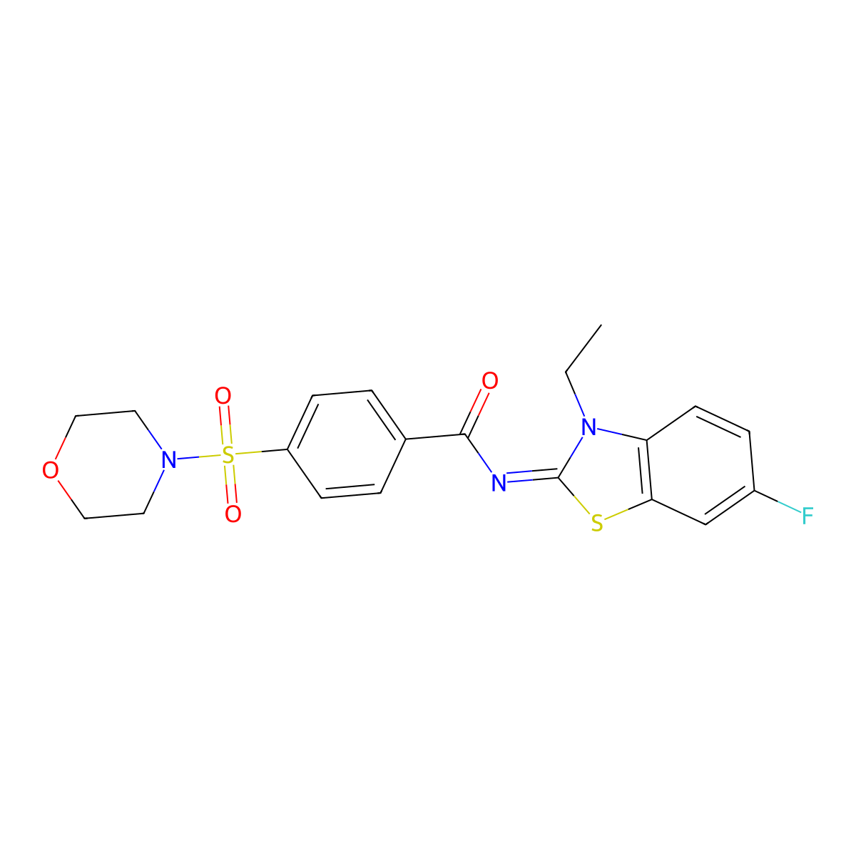 (E)-N-(3-ethyl-6-fluorobenzo[d]thiazol-2(3H)-ylidene)-4-(morpholinosulfonyl)benzamide molecular structure, CAS 850910-15-5