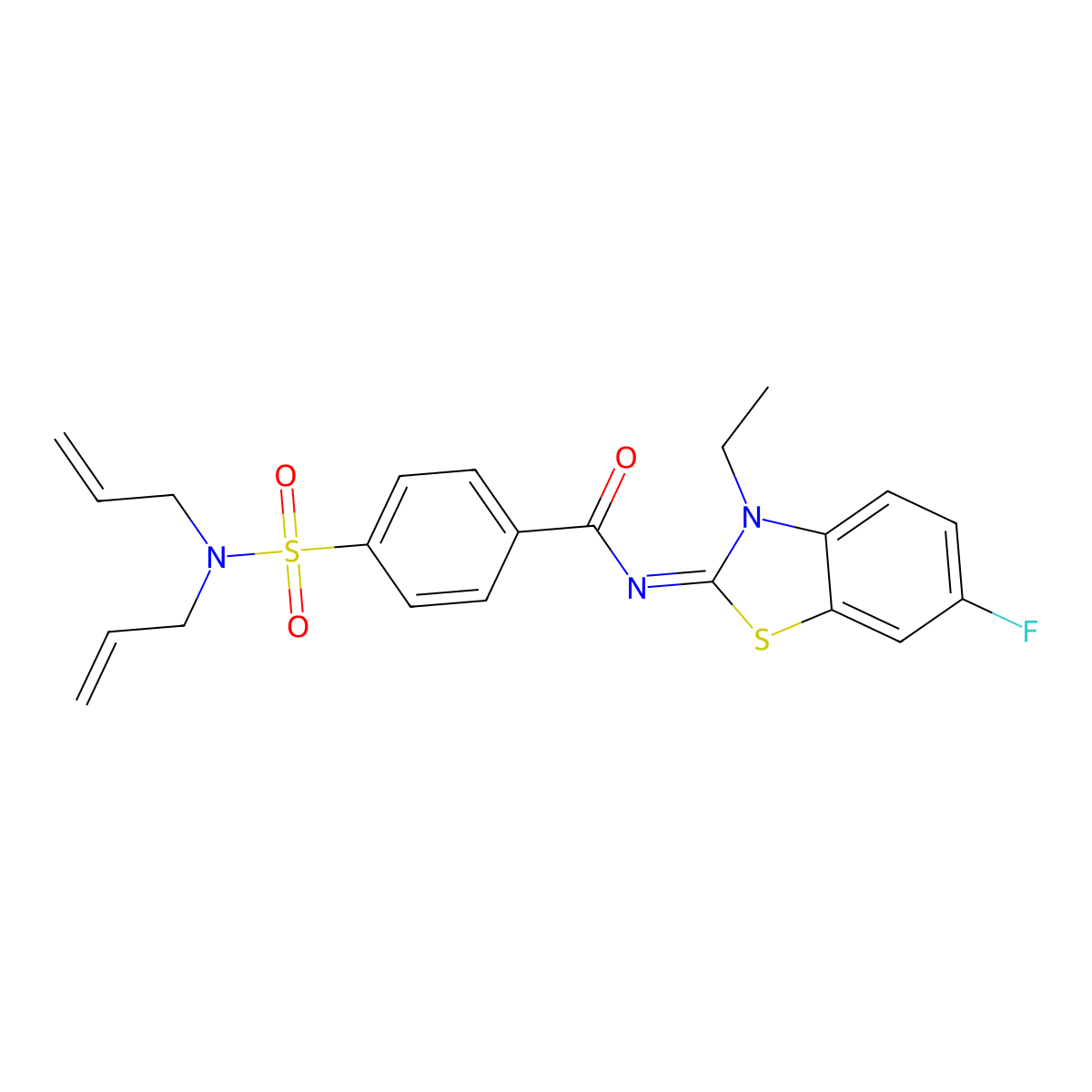 (E)-4-(N,N-diallylsulfamoyl)-N-(3-ethyl-6-fluorobenzo[d]thiazol-2(3H)-ylidene)benzamide molecular structure, CAS 850910-31-5