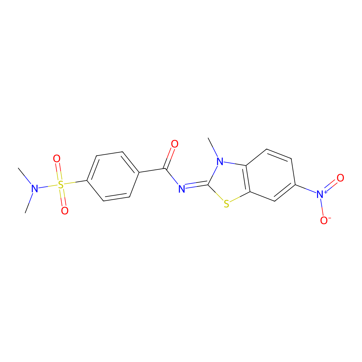 (E)-4-(N,N-dimethylsulfamoyl)-N-(3-methyl-6-nitrobenzo[d]thiazol-2(3H)-ylidene)benzamide molecular structure, CAS 850910-43-9