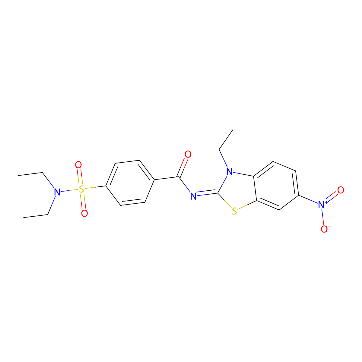(Z)-4-(N,N-diethylsulfamoyl)-N-(3-ethyl-6-nitrobenzo[d]thiazol-2(3H)-ylidene)benzamide molecular structure, CAS 850910-50-8