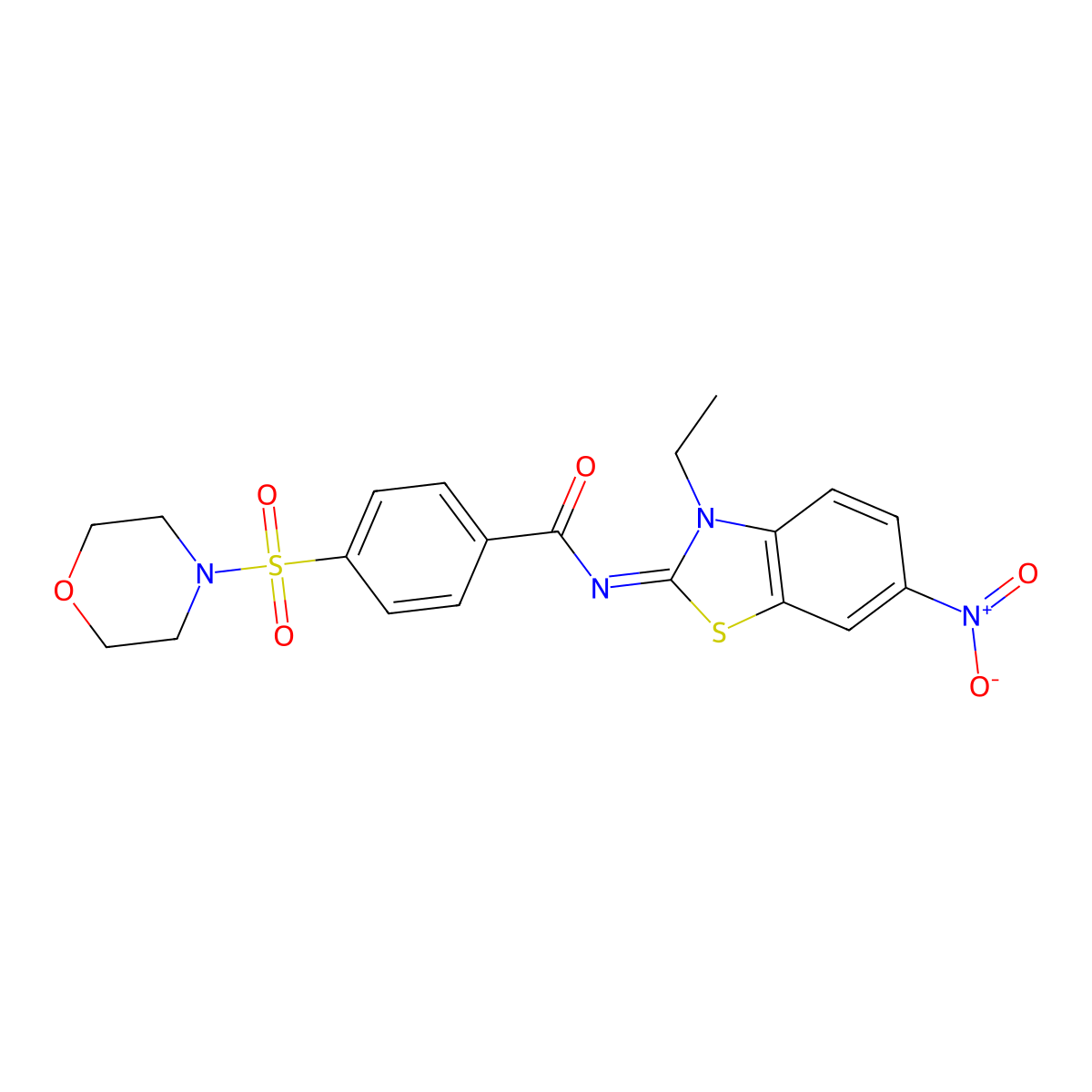(Z)-N-(3-ethyl-6-nitrobenzo[d]thiazol-2(3H)-ylidene)-4-(morpholinosulfonyl)benzamide molecular structure, CAS 850910-52-0