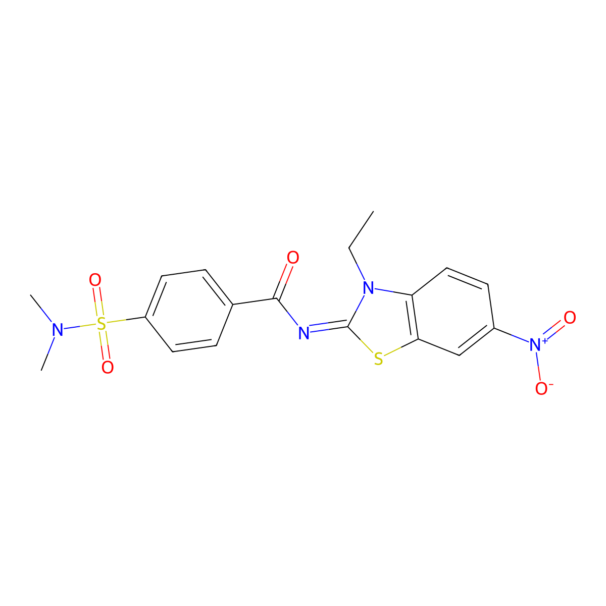 (Z)-4-(N,N-dimethylsulfamoyl)-N-(3-ethyl-6-nitrobenzo[d]thiazol-2(3H)-ylidene)benzamide molecular structure, CAS 850910-54-2