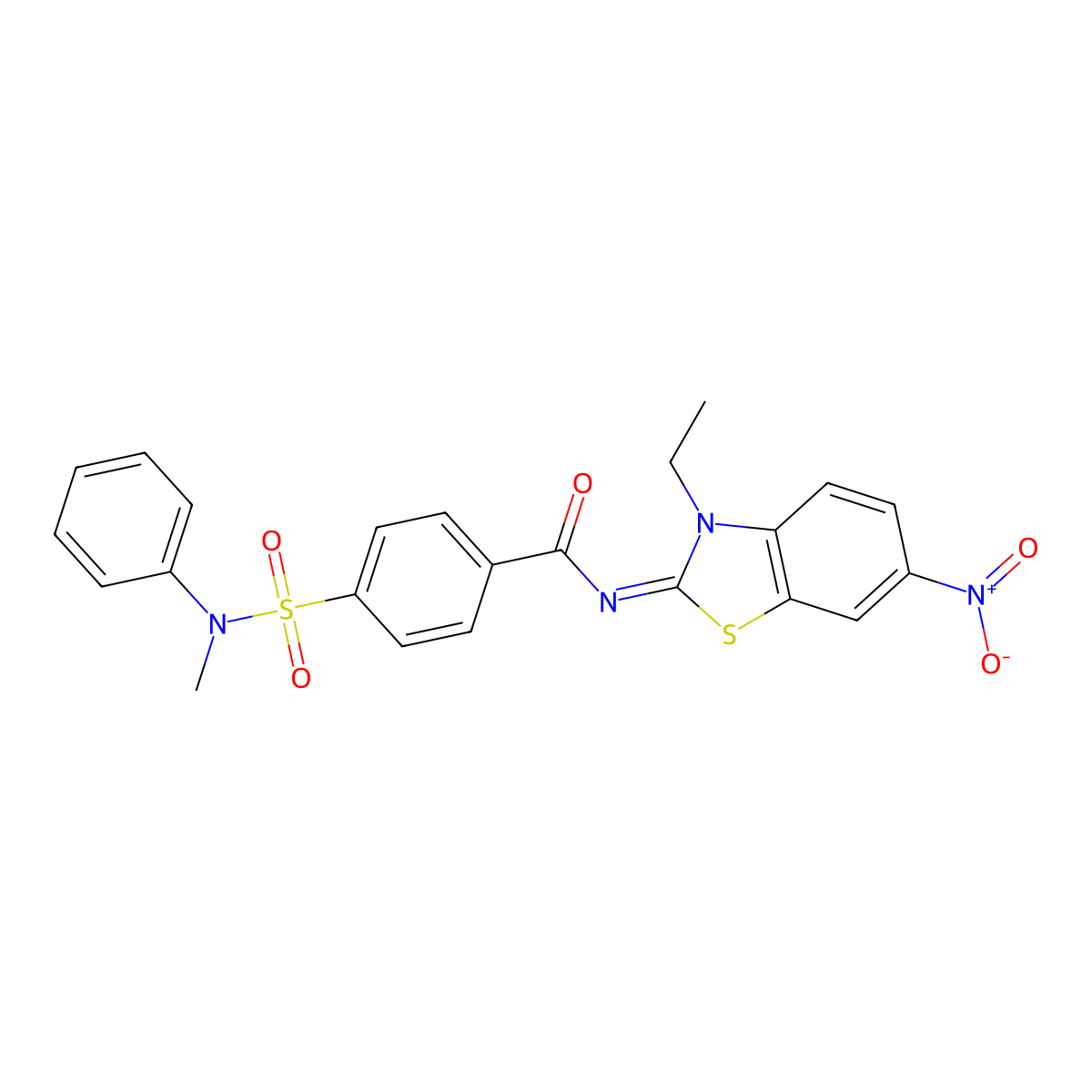 (E)-N-(3-ethyl-6-nitrobenzo[d]thiazol-2(3H)-ylidene)-4-(N-methyl-N-phenylsulfamoyl)benzamide molecular structure, CAS 850910-61-1