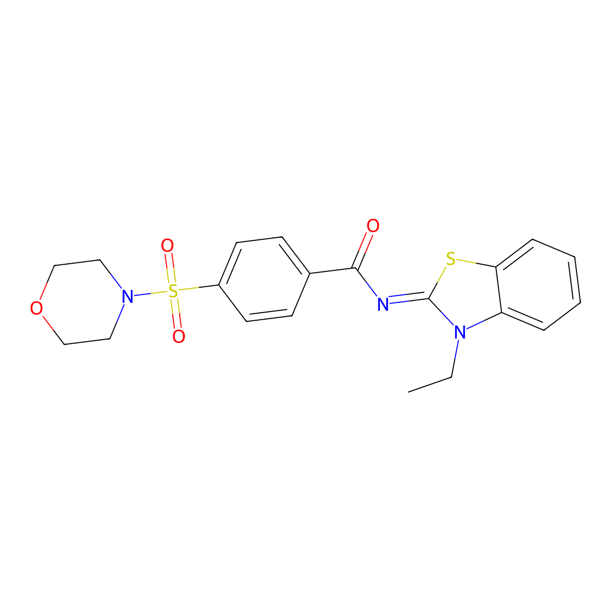 (Z)-N-(3-ethylbenzo[d]thiazol-2(3H)-ylidene)-4-(morpholinosulfonyl)benzamide molecular structure, CAS 850910-70-2