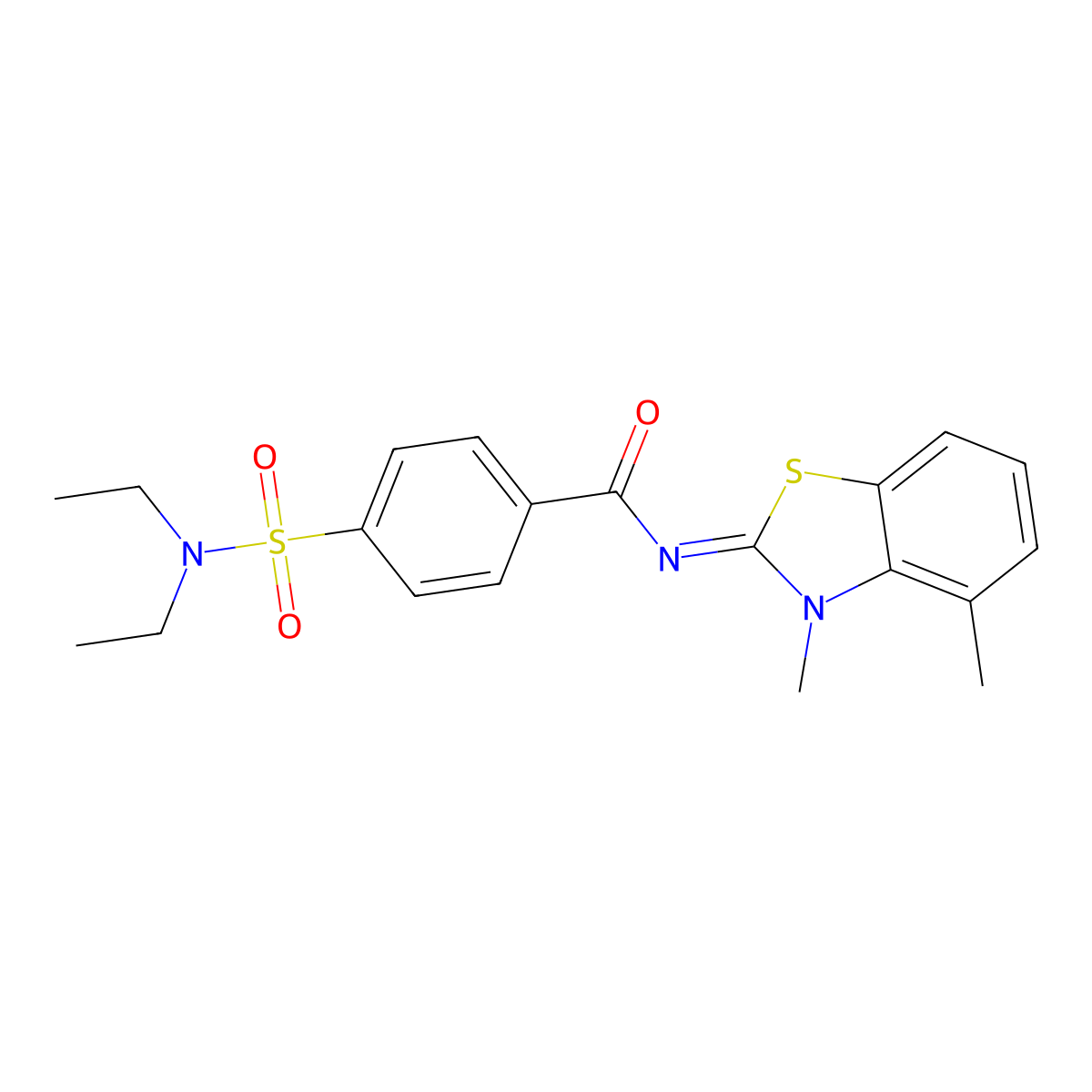 (E)-4-(N,N-diethylsulfamoyl)-N-(3,4-dimethylbenzo[d]thiazol-2(3H)-ylidene)benzamide molecular structure, CAS 850910-87-1