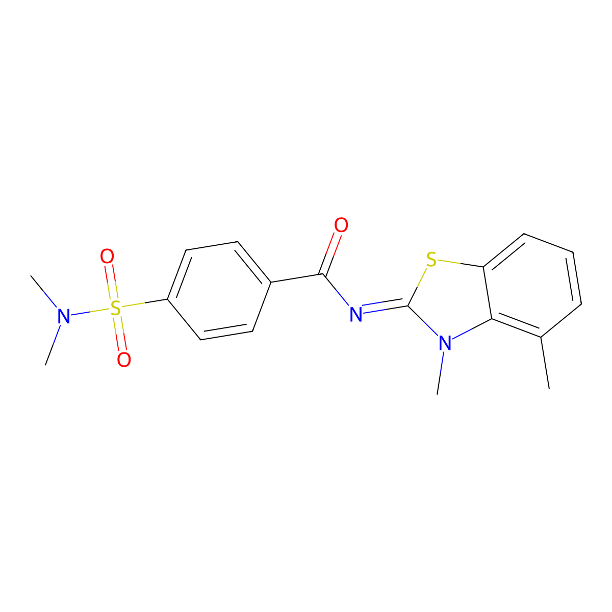 (E)-N-(3,4-dimethylbenzo[d]thiazol-2(3H)-ylidene)-4-(N,N-dimethylsulfamoyl)benzamide molecular structure, CAS 850910-92-8