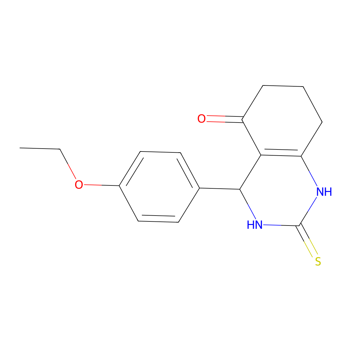 4-(4-ethoxyphenyl)-2-thioxo-1,2,3,4,7,8-hexahydroquinazolin-5(6H)-one molecular structure, CAS 850916-12-0
