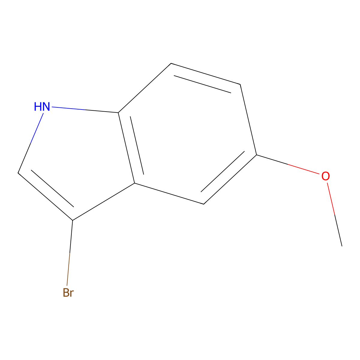 3-bromo-5-methoxy-1H-indole molecular structure, CAS 85092-83-7