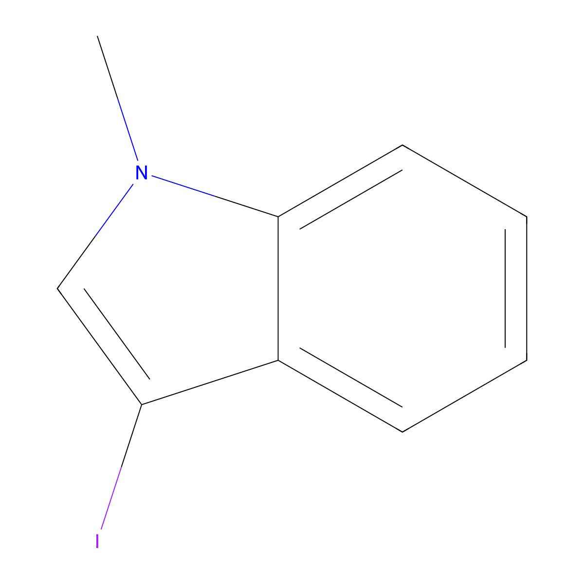 3-iodo-1-methyl-1H-indole molecular structure, CAS 85092-84-8