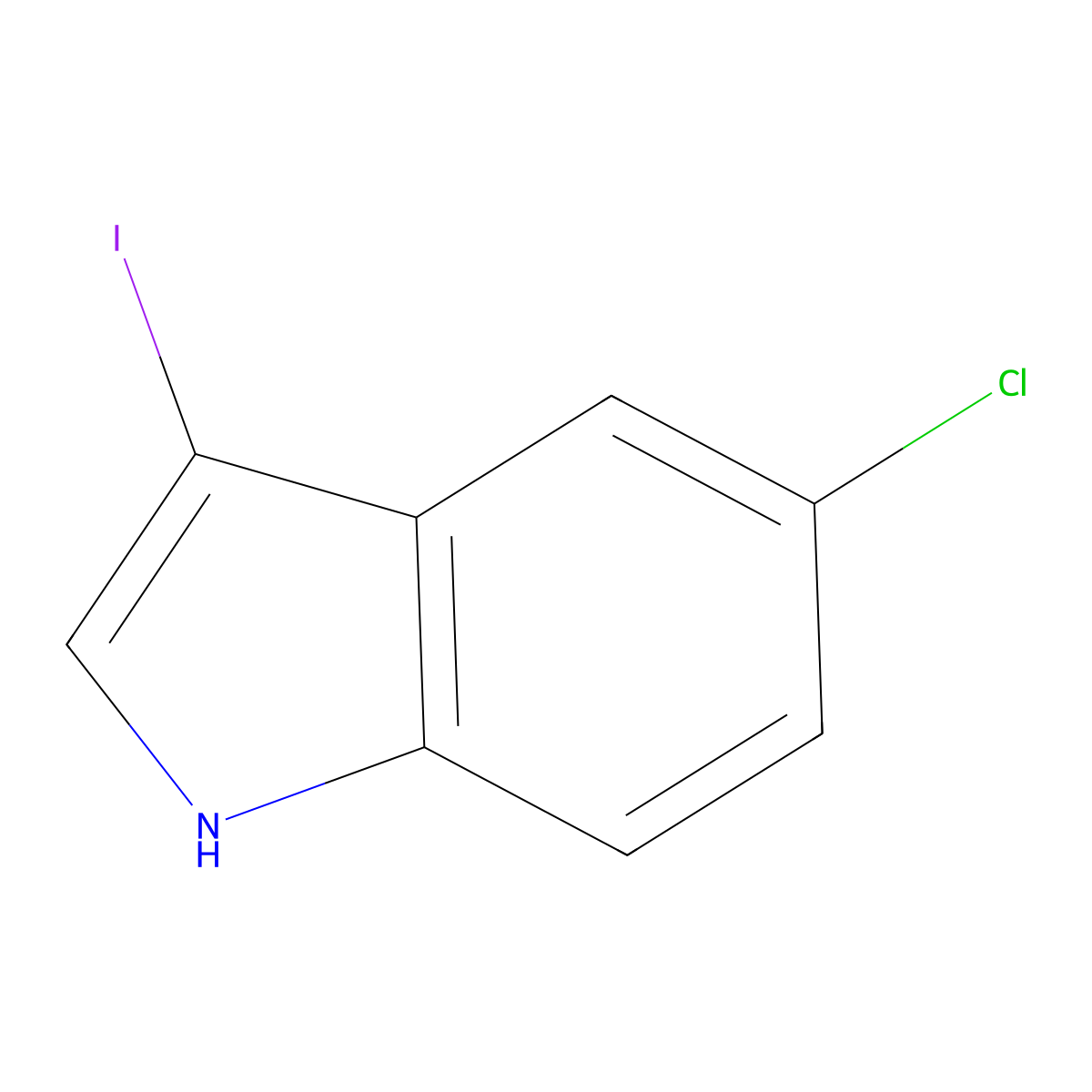 5-chloro-3-iodo-1H-indole molecular structure, CAS 85092-85-9