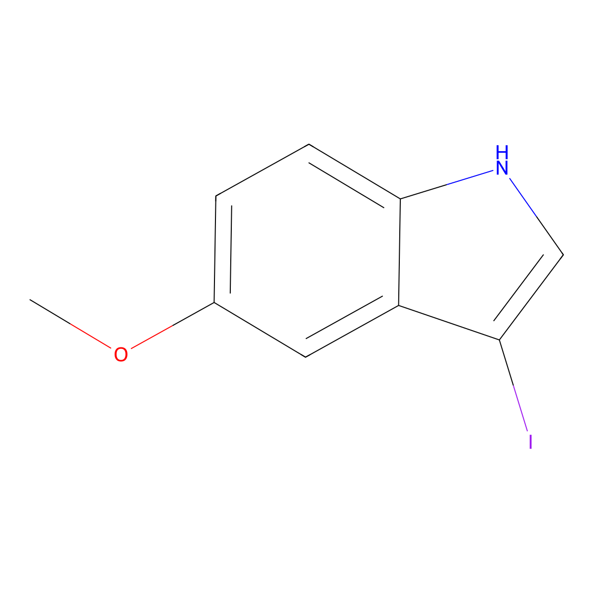 3-Iodo-5-methoxy-1H-indole molecular structure, CAS 85092-86-0