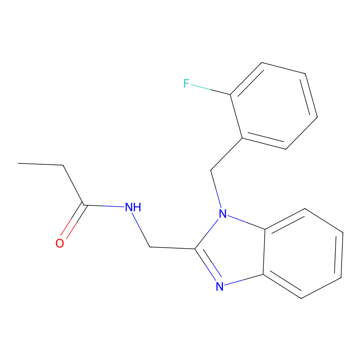 N-{[1-(2-fluorobenzyl)-1H-benzimidazol-2-yl]methyl}propanamide molecular structure, CAS 850920-55-7