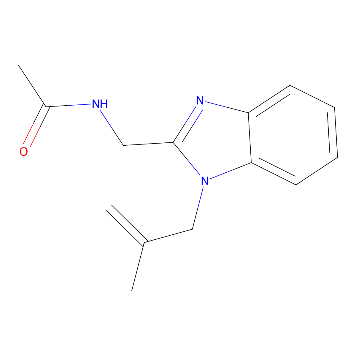 N-[[1-(2-methylprop-2-enyl)benzimidazol-2-yl]methyl]acetamide molecular structure, CAS 850920-91-1