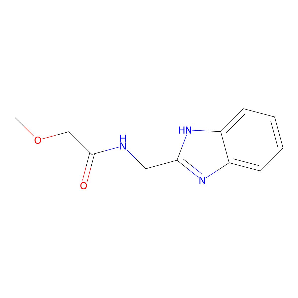 N-(1H-benzimidazol-2-ylmethyl)-2-methoxyacetamide molecular structure, CAS 850921-03-8
