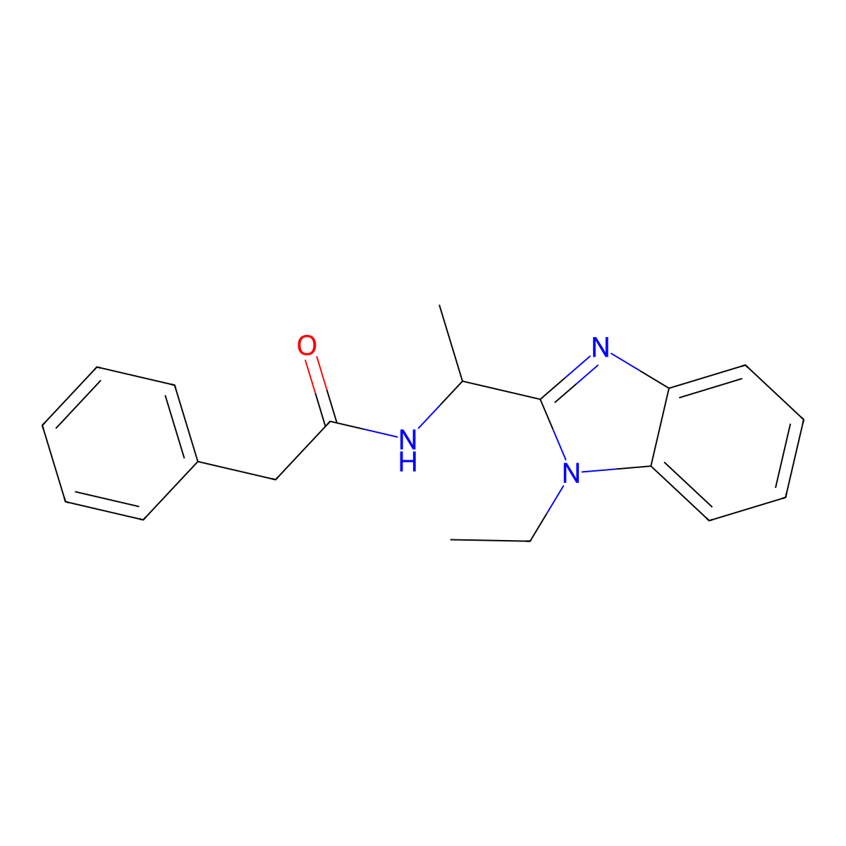N-[1-(1-ethyl-1H-benzimidazol-2-yl)ethyl]-2-phenylacetamide molecular structure, CAS 850921-18-5