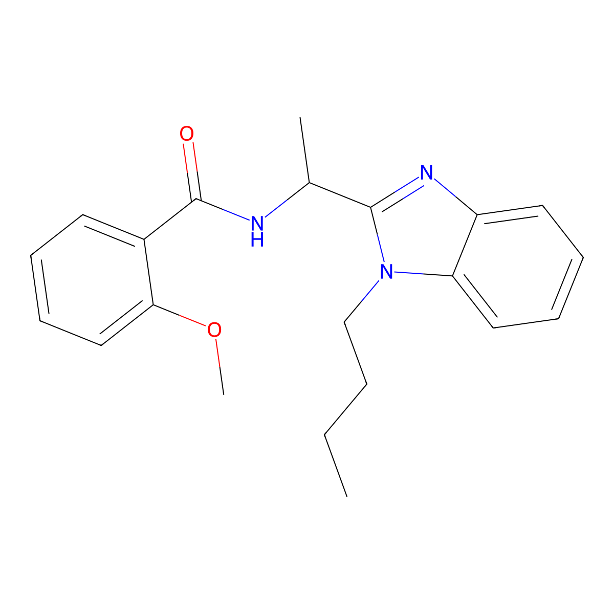 N-[1-(1-butyl-1H-1,3-benzodiazol-2-yl)ethyl]-2-methoxybenzamide molecular structure, CAS 850921-45-8