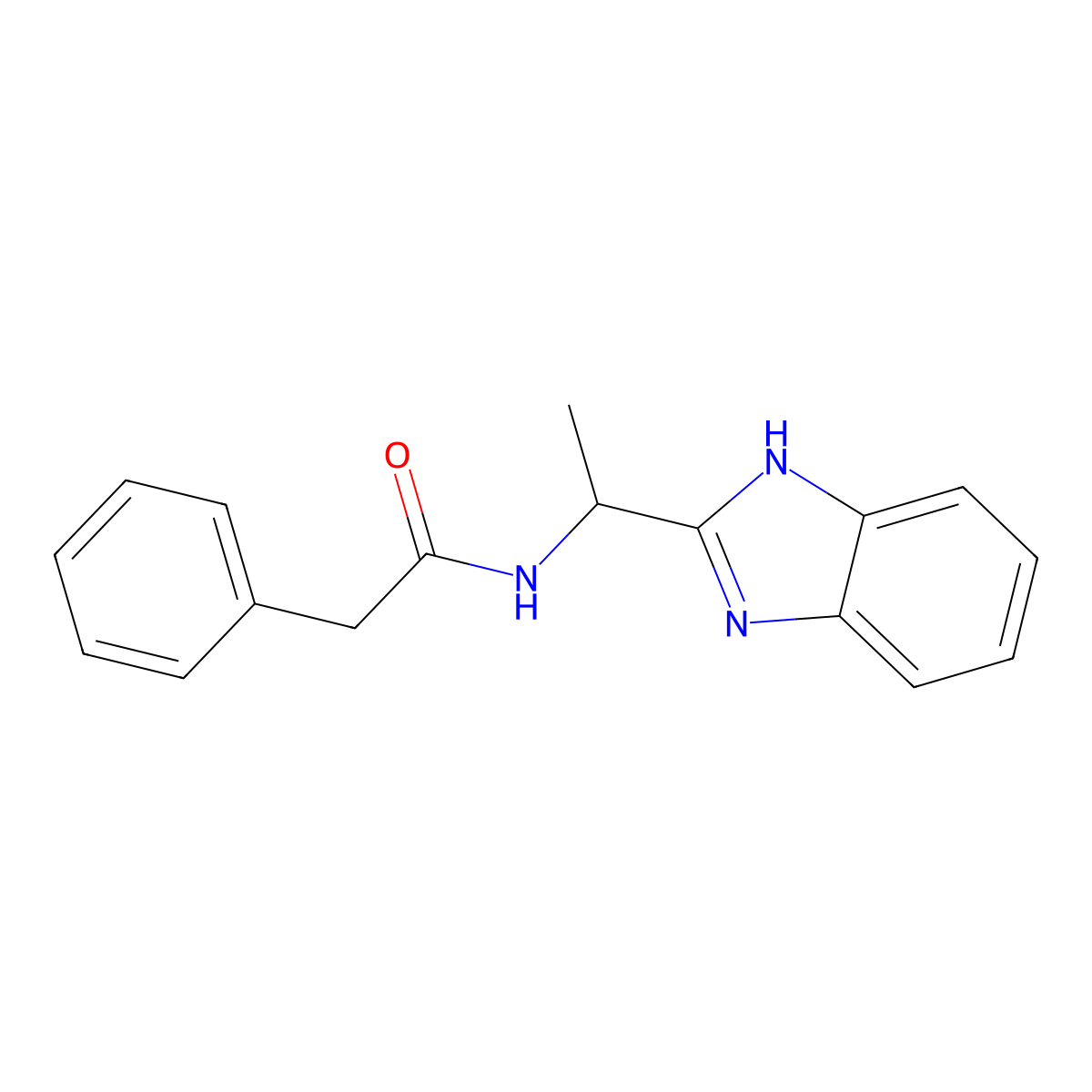 N-[1-(1H-benzimidazol-2-yl)ethyl]-2-phenylacetamide molecular structure, CAS 850922-01-9