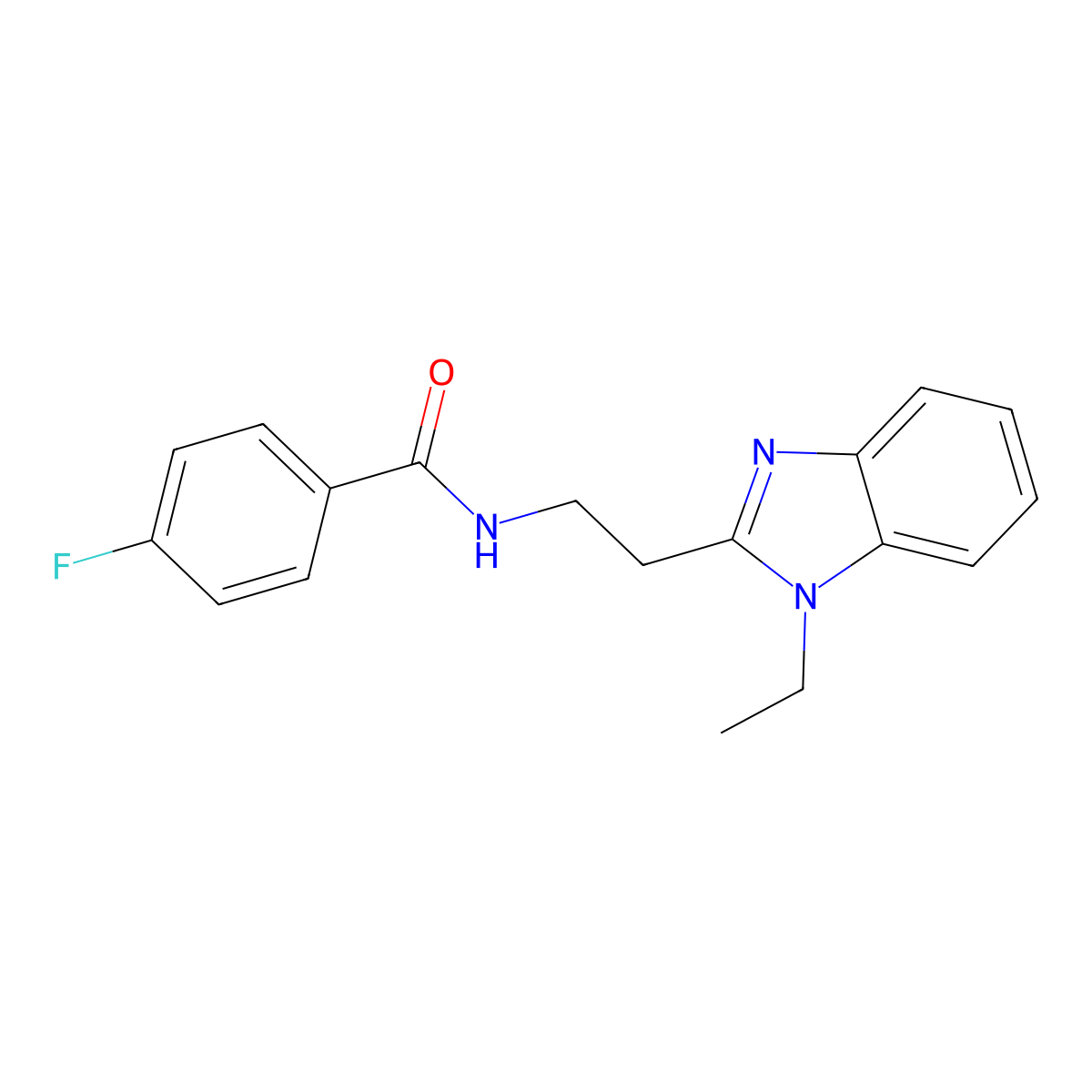 N-[2-(1-ethylbenzimidazol-2-yl)ethyl]-4-fluorobenzamide molecular structure, CAS 850922-15-5