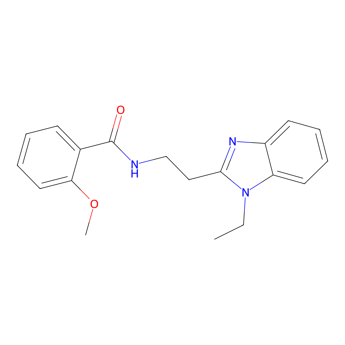 N-[2-(1-ethylbenzimidazol-2-yl)ethyl]-2-methoxybenzamide molecular structure, CAS 850922-16-6