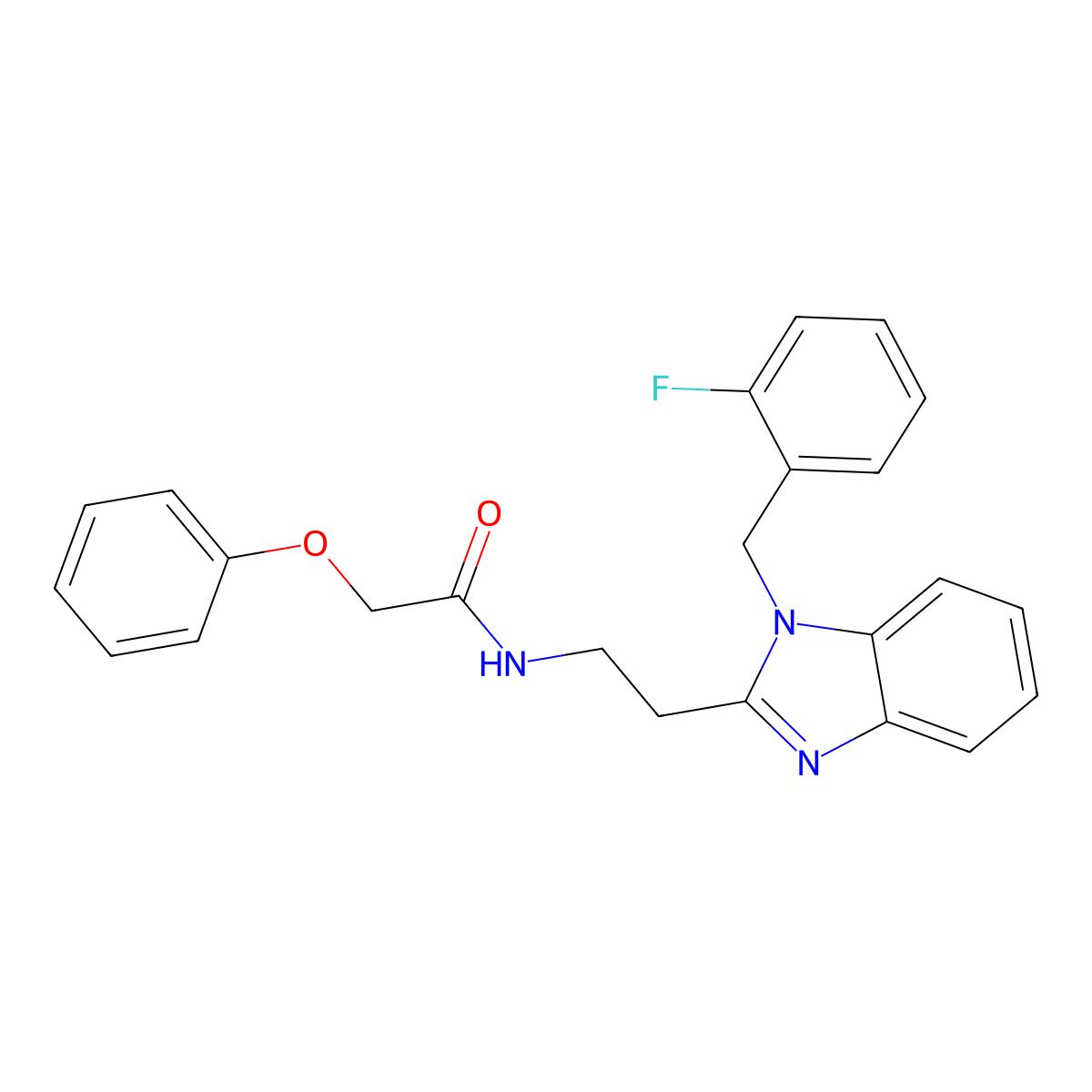 N-(2-{1-[(2-fluorophenyl)methyl]benzimidazol-2-yl}ethyl)-2-phenoxyacetamide molecular structure, CAS 850922-69-9