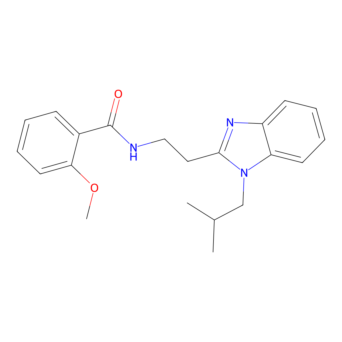 2-methoxy-N-{2-[1-(2-methylpropyl)-1H-benzimidazol-2-yl]ethyl}benzamide molecular structure, CAS 850922-93-9