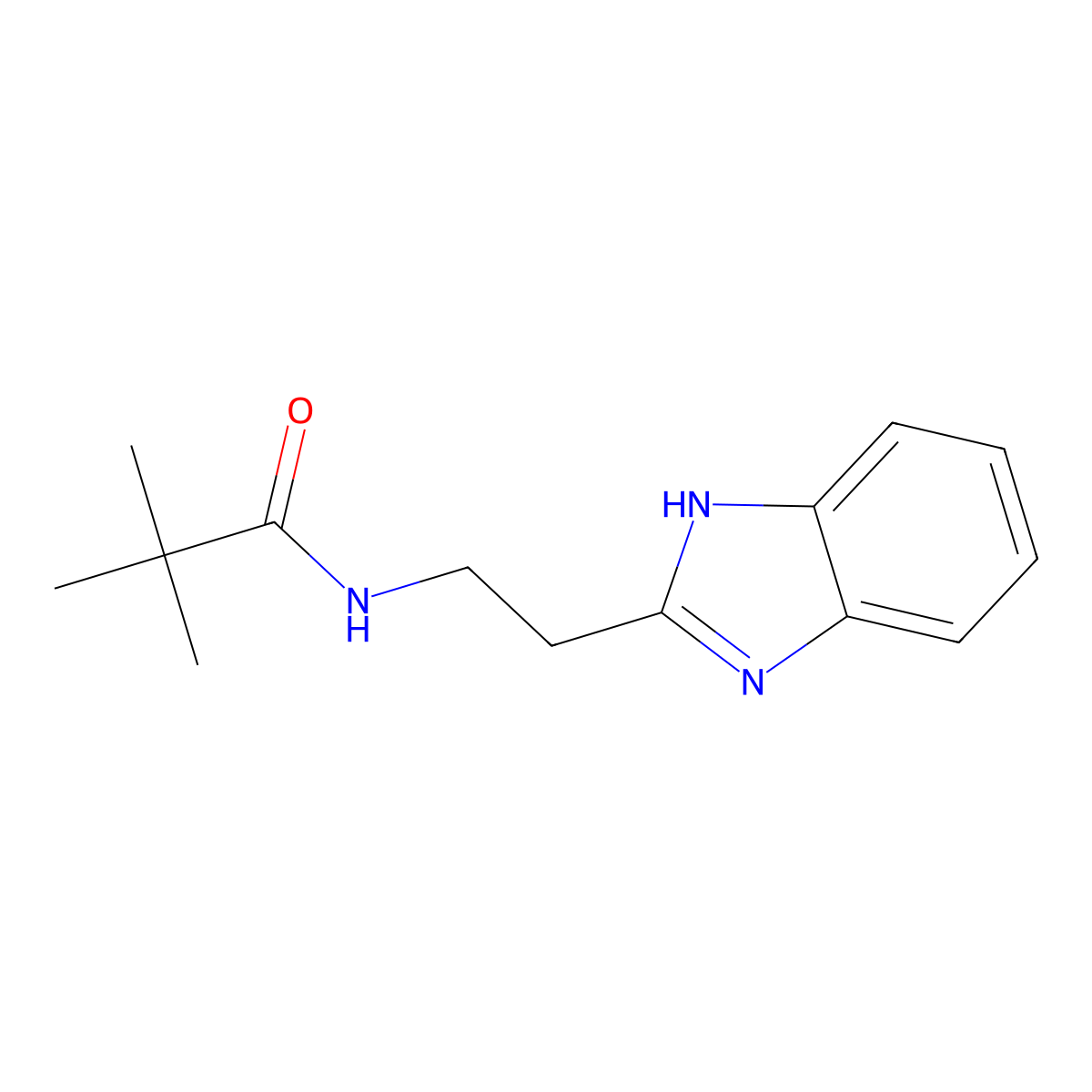 N-[2-(1H-1,3-benzodiazol-2-yl)ethyl]-2,2-dimethylpropanamide molecular structure, CAS 850923-38-5